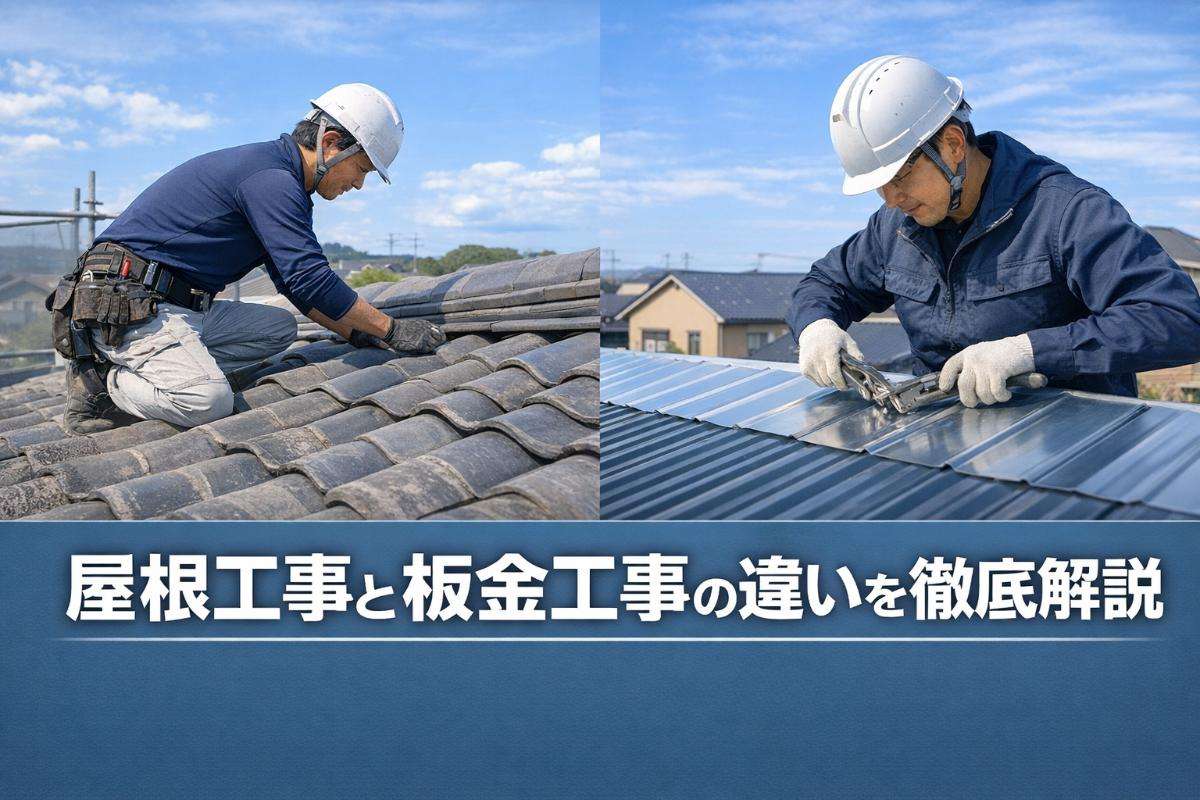 屋根工事と板金工事の違いを徹底解説｜定義や施工範囲・許可要件まで解説